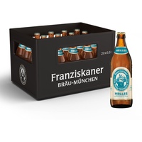 Franziskaner Hell Flaschenbier, MEHRWEG im Kasten, Helles Bier aus München (20 x 0.5 l)