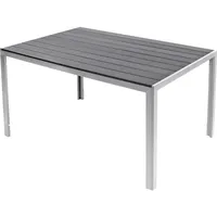 Mojawo Gartentisch 180 x 90 x 74 cm Silber/Grau