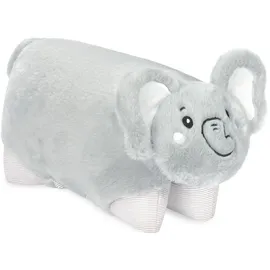 Brubaker Kuscheltierkissen Elefant 40 x 30 cm Grau