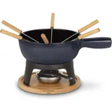 h.koenig La Fonderie 1890 Fondue Set MONT Joux | Blau