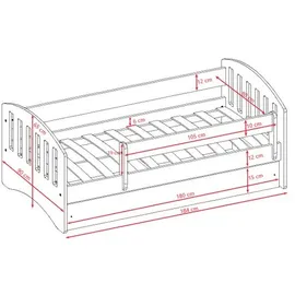 Kids Collective Jugendbett 80 x 160 cm Holz rosa
