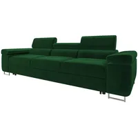 Mirjan24 Schlafsofa, Grün, Textil, 3-Sitzer, Rechteckig, 263x90x102 cm, Wohnzimmer, Sofas & Couches, Schlafsofas