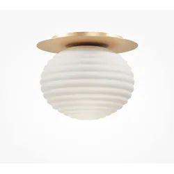 Maytoni Moderne Deckenleuchte Reels 1 xE27 excl. Gold aus Glas , Metall Energieeffizient 60W für Küche, Schlafzimmer, Wohnzimmer, Esszimmer, Lobby