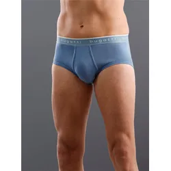 Slip BUGATTI, Herren, Gr. 8, blau, 100% Baumwolle, Unterhosen