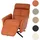 Mendler Relaxsessel HWC-L10, Design Fernsehsessel TV-Sessel Liegesessel, Liegefunktion drehbar, Voll-Leder ~