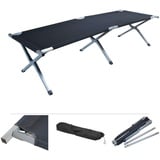 Grafner Feldbett Feldbett klappbar Campingbett inkl. Tragetasche 190cm schwarz inkl. Transporttasche