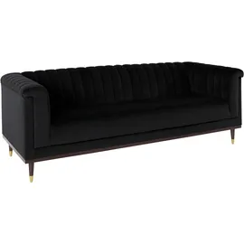 Home Affaire Couch Mikrofaser 3-Sitzer Schwarz
