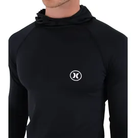 Hurley Rashguard Icon Hooded Schwarz XL