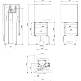 Kratki VNL 480/480 Stahl Schwarz