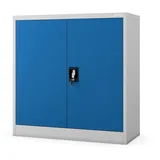 Jan Nowak Aktenschrank Metall Büroschrank abschließbar 90 cm BEATA 2 Böden Stahl (Stahl 0,6 mm Wandmontage möglich PZH-zertifiziert 93 cm) Aktenschrank 30 Ordner Schloss 2 Schlüssel kompakt 13 Farben blau|bunt|grau