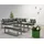 Garden Impressions Dining-ecklounge 'lakes', inkl. Sitzbank, Tisch und Kissen,arctic grey / reflex black,ohne Sessel,