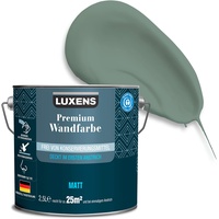 LUXENS - Premium Wandfarbe 2,5 l - Blaue Lagune - Matt - Wände, Decken & Täfelungen - Anti-Allergen - Ohne endokrine Disruptoren - 25m2