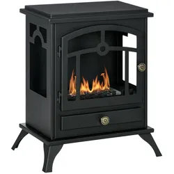 HOMCOM Ethanol-Kamin Stahl