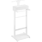 [en.casa] Herrendiener Lulboll 44x35x110 cm Weiß [en.casa]