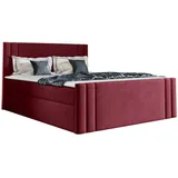 Mirjan24 Boxbett, Rot, Holz, H3, 140x200 cm, Schlafzimmer, Betten, Boxspringbetten