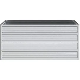 vidaXL Garten-Hochbeet verzinkter Stahl rechteckig 100 x 40 x 45 cm Silber