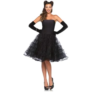 LEG AVENUE 85481 - Rockabilly swing dress Petticoats, Größe S/M (Schwarz)