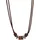 Fossil Kette mit Anhänger Schmuck Geschenk Edelstahl Braun