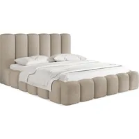WFL GROUP Polsterbett 180x200 mit Bettkasten und Lattenrost –