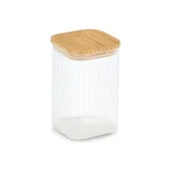 Zeller Vorratsglas aus Glas mit Bambusdeckel, luftdicht 19668 , Volumen: 1150 ml