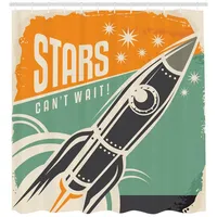 ABAKUHAUS Duschvorhang 175 x 180 cm orange