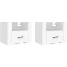 vidaXL Hängenachtschrank 2 Stk. 50 x 36 x 40 cm Weiß