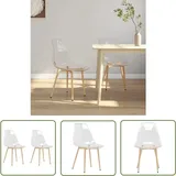 The Living Store Esszimmerstühle 2 Stk. Transparent pet - Esszimmerstühle - Transparentes Design - pet Kunststoff - Metallgestell - Moderne Möbel