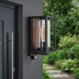 hofstein Außen-Wandleuchte (IP44) Schwarz-Braun