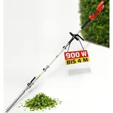 Hecht Teleskop-Heckenschere Elektro 695 mit LASER-CUT, bis 4 m Arbeitshöhe, 900W, 41 cm Schnittlänge, 20 mm Schnittkapazität