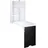Homcom Schreibtisch-60L x 94,5B x 147H cm-Schwarz+Weiß | Gr.: onesize
