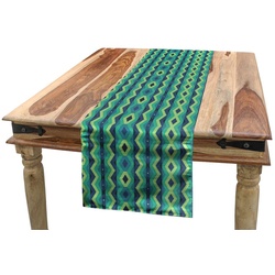 Abakuhaus Tischläufer Esszimmer Küche Rechteckiger Dekorativer Tischläufer, Winkel Vintage Geometrische grün 40 cm x 300 cm