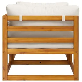 vidaXL Modulare Ecksofas 2-tlg. cremeweiß
