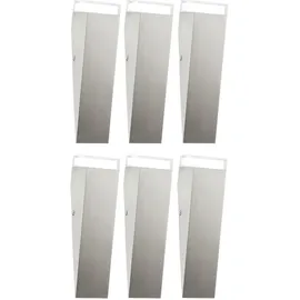 ETC Shop Wandleuchte 6er Set 30,5x7,5x8,5cm Silber