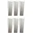 ETC Shop Wandleuchte 6er Set 30,5x7,5x8,5cm Silber
