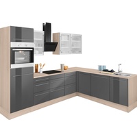 OPTIFIT Winkelküche »Bern«, Stellbreite 285x225 cm, wahlweise mit E-Geräten grau