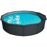 Steinbach Stahlwandpool Set Nuovo de Luxe 360 x 120 cm grau