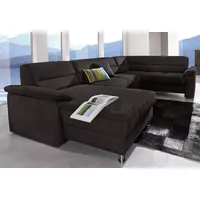 sit&more Wohnlandschaft inklusive Boxspring/Federkern-Polsterung, wahlweise mit Bettfunktion, schwarz