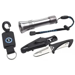 Scubapro Jacket Zubehör-Kit Tauchlampe, Retractor, Tauchmesser Set