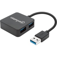 Manhattan USB 3.2 Gen 1-Hub USB 3.0) Schwarz