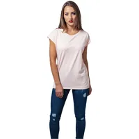 URBAN CLASSICS Ladies Extended Shoulder Tee T-Shirt, pink, S