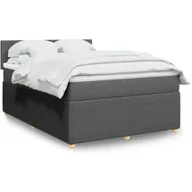 vidaXL Boxspringbett 180 x 200 cm Dunkelgrau