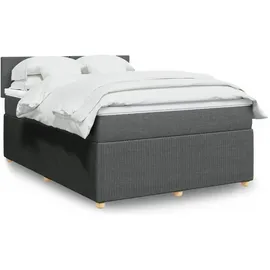 vidaXL Boxspringbett 180 x 200 cm Dunkelgrau