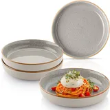 sänger geschirr Sänger Pastaschalen Set Rio Perlgrau, Teller, grau
