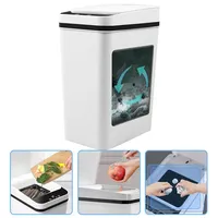 Intelligenter berührungsloser Mülleimer 12L Smart Sensor Abfallbehälter mit Deckel - Weiß