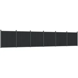 vidaXL Zaunelement Grau 1045x186 cm WPC