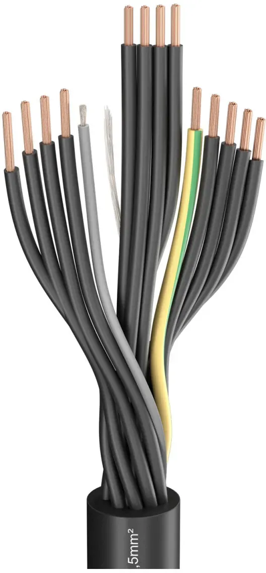 Last-Multicore SC-Atrium Flex; 13 x 1,50 mm2; PVC, Ø 13,80 mm; schwarz