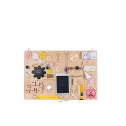 Moni Lernboard Lerntafel Big Holz elektronische Schreibtafel, Schloss. Steckdose rosa