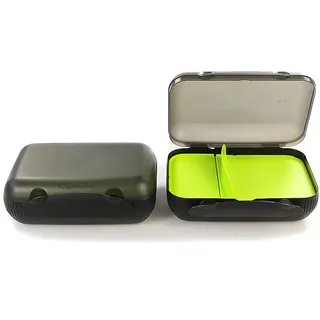 Tupperware 16274 to Go Lunch Box 2 Stück Lunchbox mit Trennwand, Schwarz/Limettengrün (1er Pack)