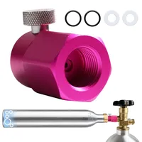CO2 Refill Adapter Kompatibel mit SodaStream Duo,Crystal 3.0, Gaia, Art, Terra, E-Duo Quick Connect CO2 Zylinder, Kompakt CO2 Flaschen Umfülladapter für Anschluss W21.8-14 Flasche,Refill Quick Adapter
