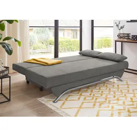 Jockenhöfer Schlafsofa Kunstleder 2-Sitzer Grau